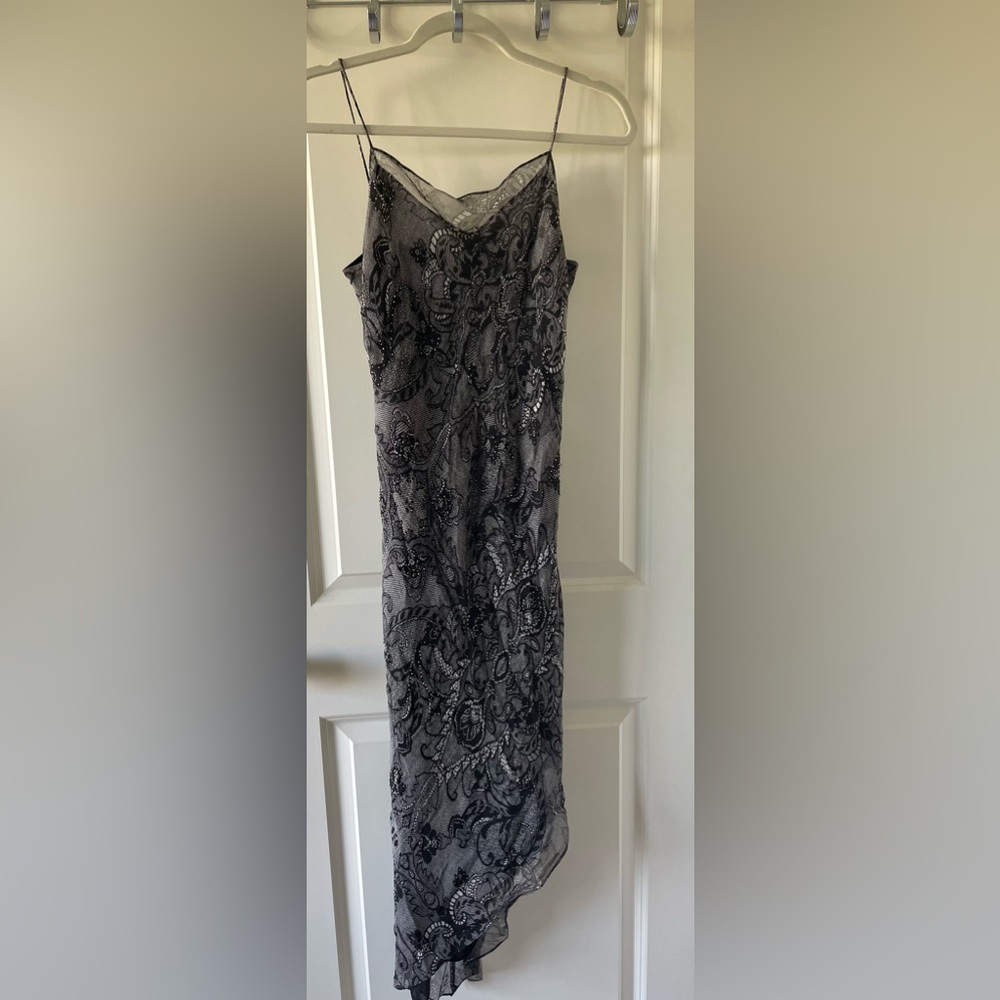 Black asymmetrical dress Sz 8 P